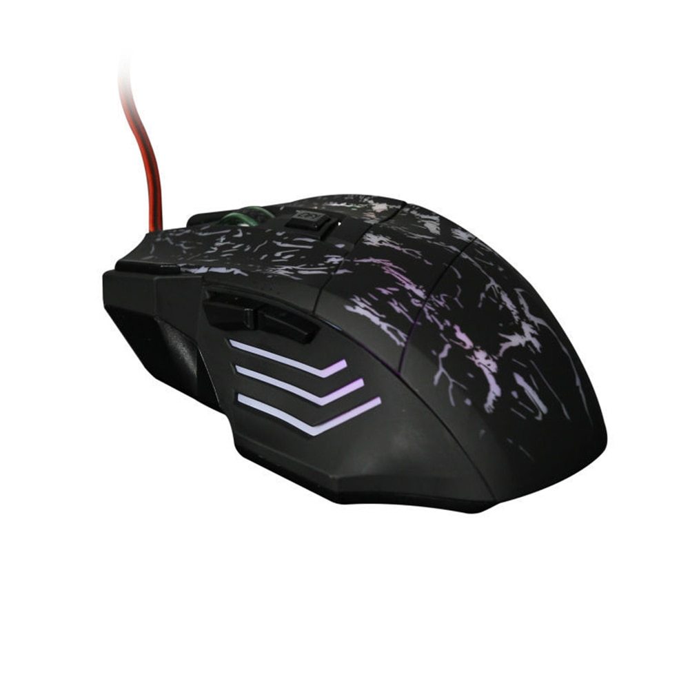 Transparent RGB Gaming Mouse – 1200DPI Wired Optical Mouse with 7 Buttons