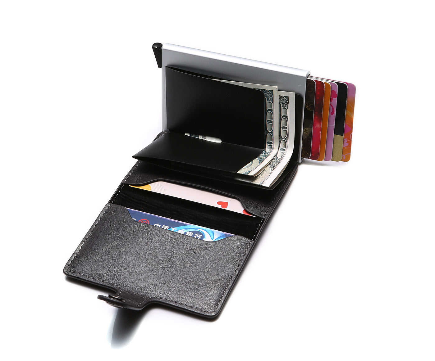 RFID Metal Wallet - Vintage Men's Leather