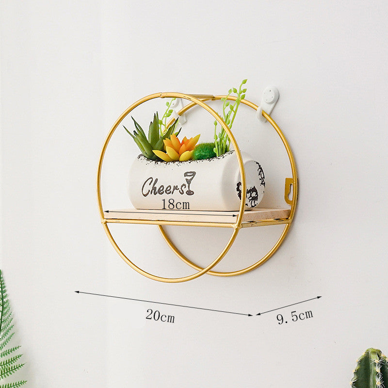 Rustic Wall Shelf - No-Drill Hook Mount for Kitchen/Bathroom Decor