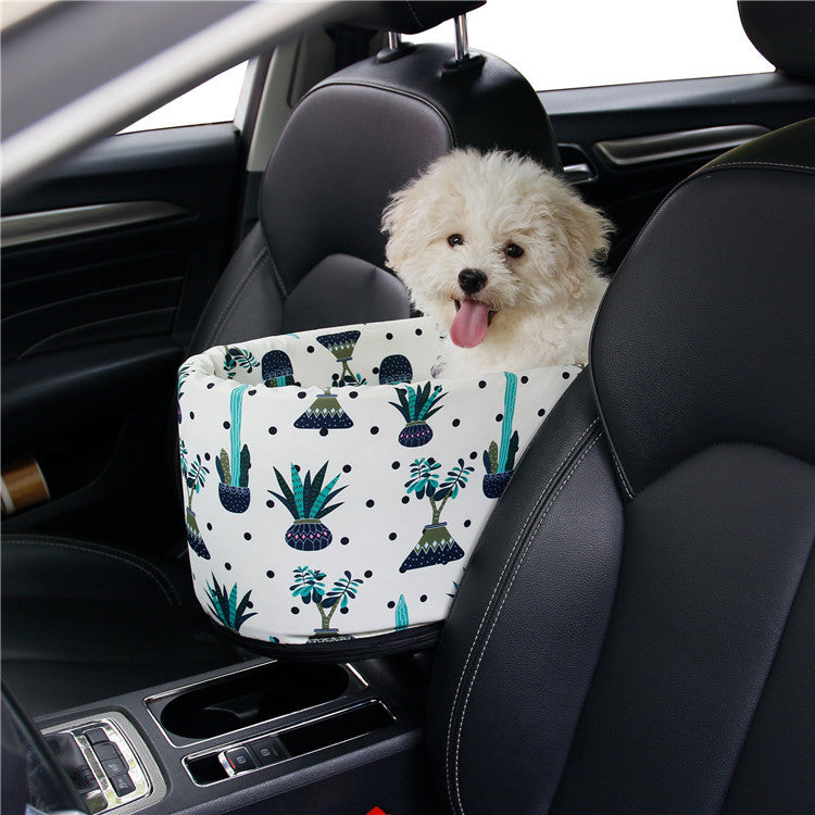 Portable Travel Pet Car Nest – Removable Zipper Design (42x20x25cm)"