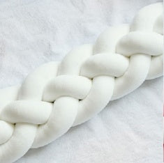 Braided Crib Bumper – Soft Long Pillow Cushion for Baby Protection and Nursery Decor