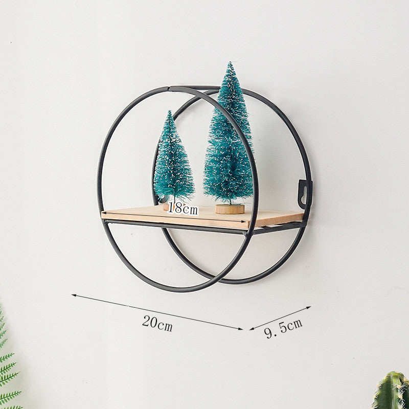 Rustic Wall Shelf - No-Drill Hook Mount for Kitchen/Bathroom Decor