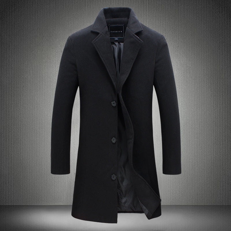Manteau d'automne et d'hiver long pour homme