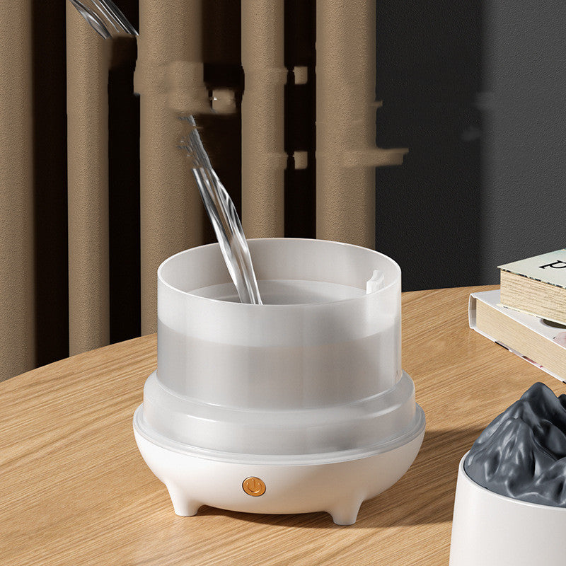 Volcano Flame Aroma Diffuser – Essential Oil Humidifier with LED Light & Auto Shut-Off