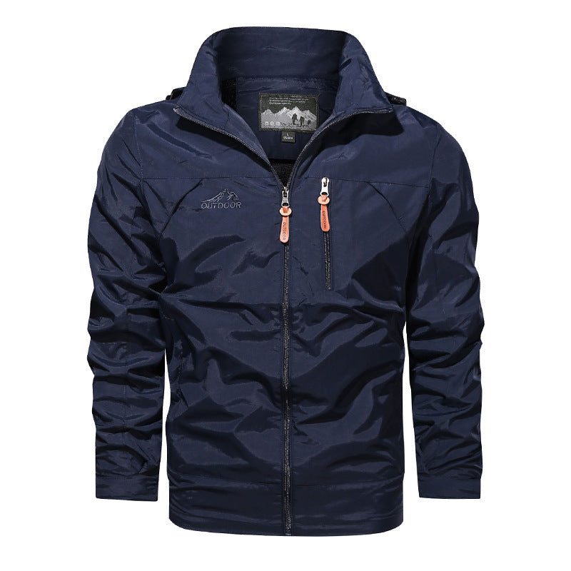 Men's Waterproof Windbreaker Jacket - Lightweight Hiking & Everyday Shell