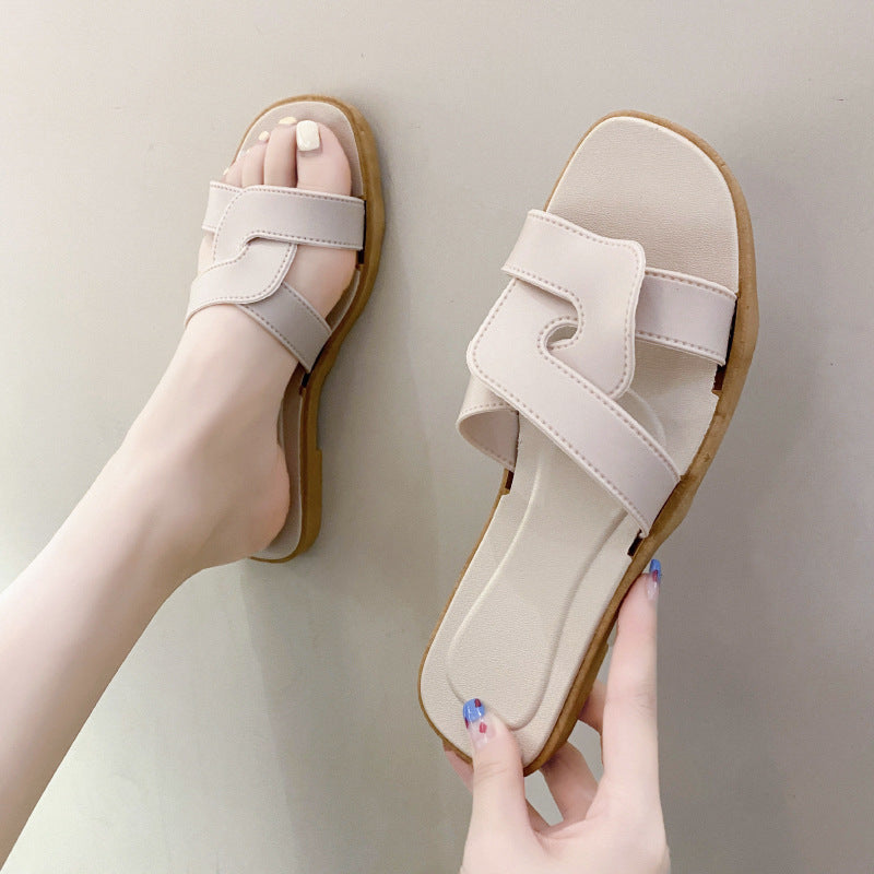 Women's Non-Slip Sandals - Crisscross Strap Design
