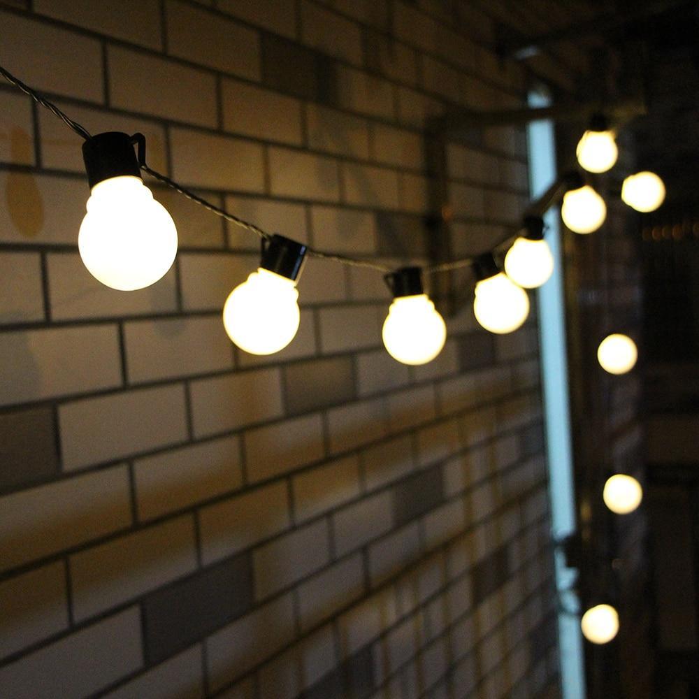 Warm White Decorative Round LED String Lights – 6m, 20 Bulbs, IP44 Waterproof