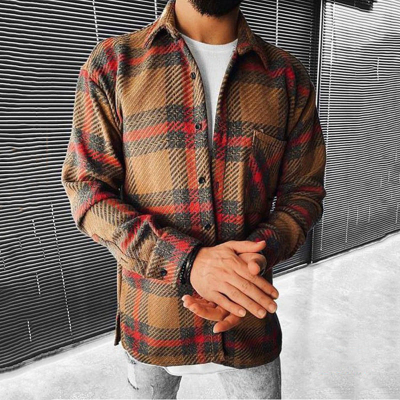 Chemise à carreaux pour homme