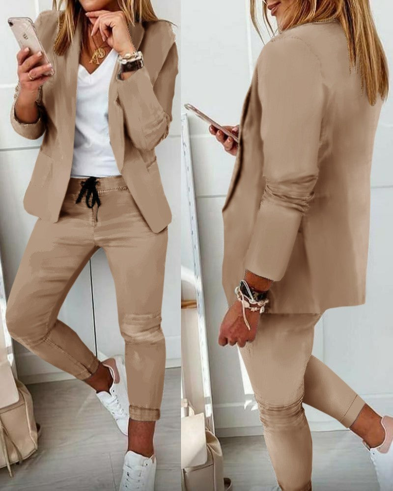 Ladies Elegant & Comfortable Blazer + Pants Set