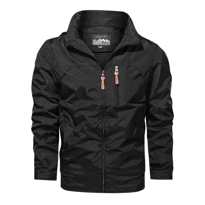Men's Waterproof Windbreaker Jacket - Lightweight Hiking & Everyday Shell