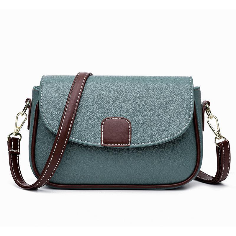 Versatile Flap Shoulder Bag – Compact Square Crossbody with Multiple Pockets