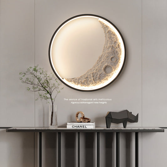 Moon Phase Wall Lamp - Decorative Night Light for Living Room & Bedroom