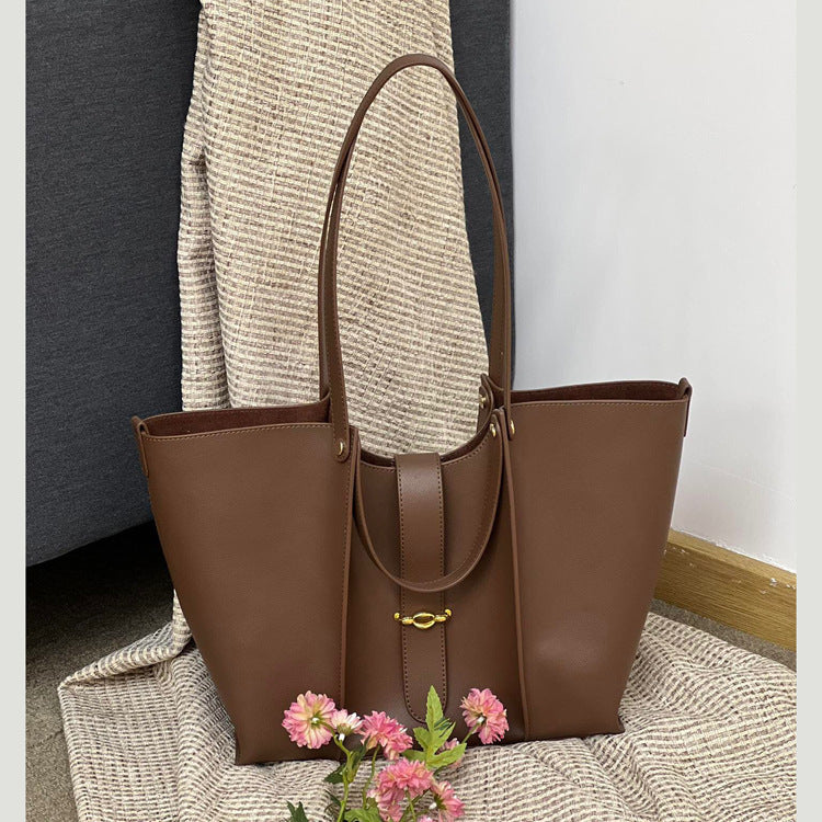 Genuine Leather Large Capacity Tote Bag for Women
