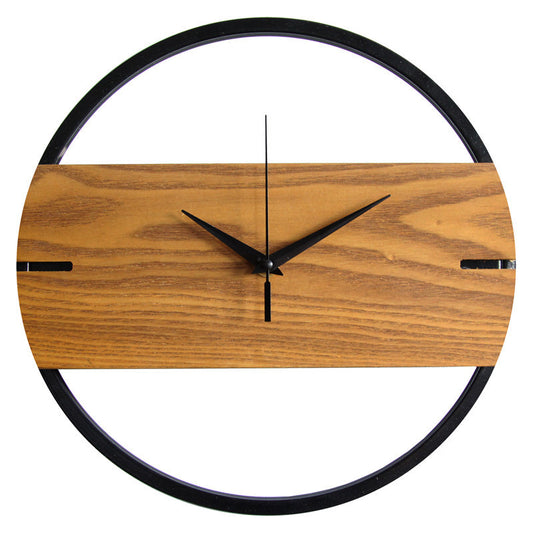 Nordic Wooden Wall Clock - 29cm Silent Quartz Modern Home Decor