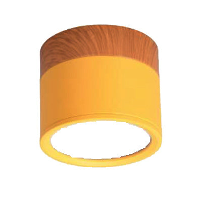Modern LED spotlight in wood and metal for Outdoors