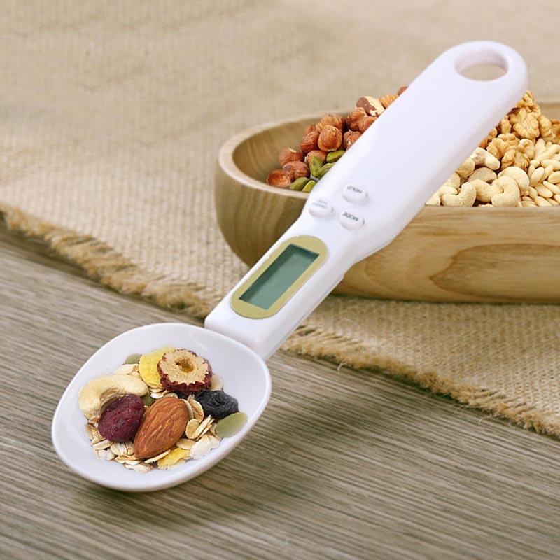 Electronic Food Scale with Measuring Spoon - Grams/Oz for Cooking