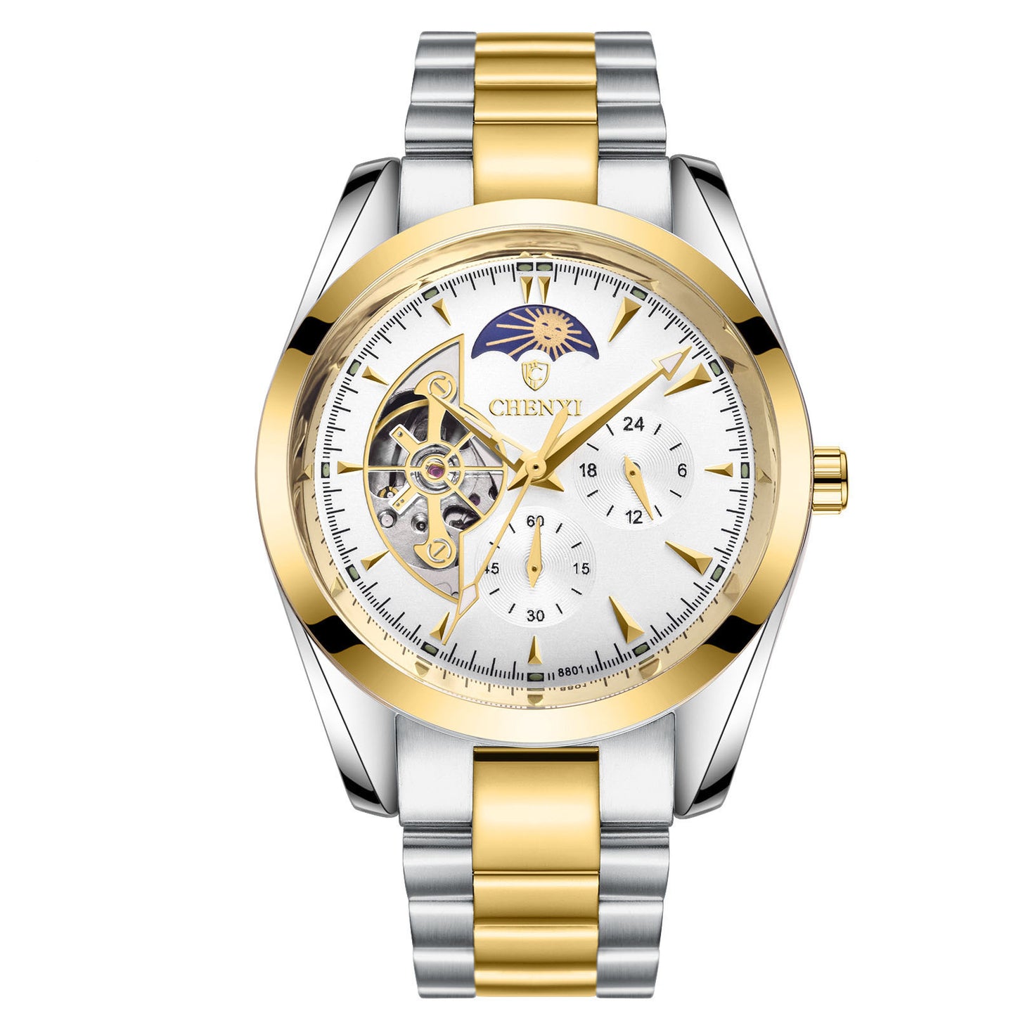 Luxury Men's Quartz Watch – Elegant Stainless Steel Wristwatch, Water Resistant