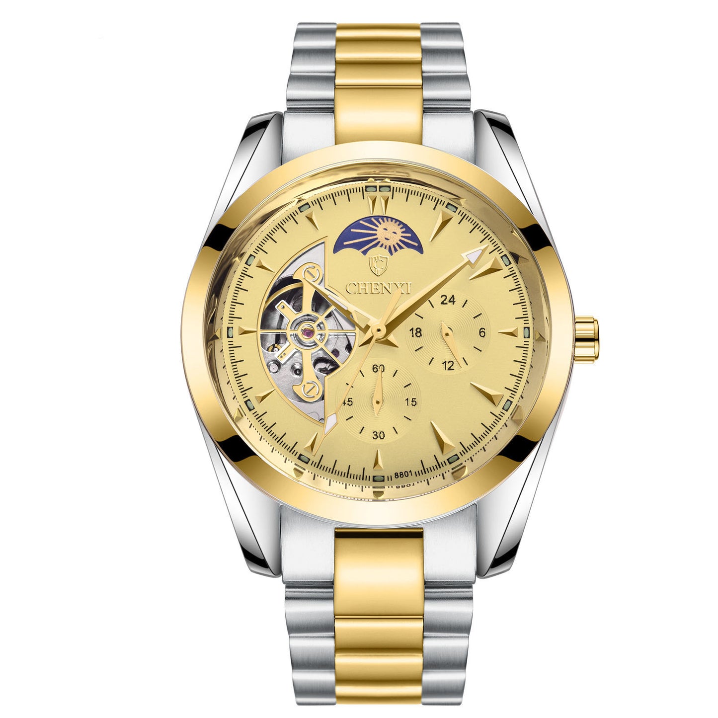 Luxury Men's Quartz Watch – Elegant Stainless Steel Wristwatch, Water Resistant