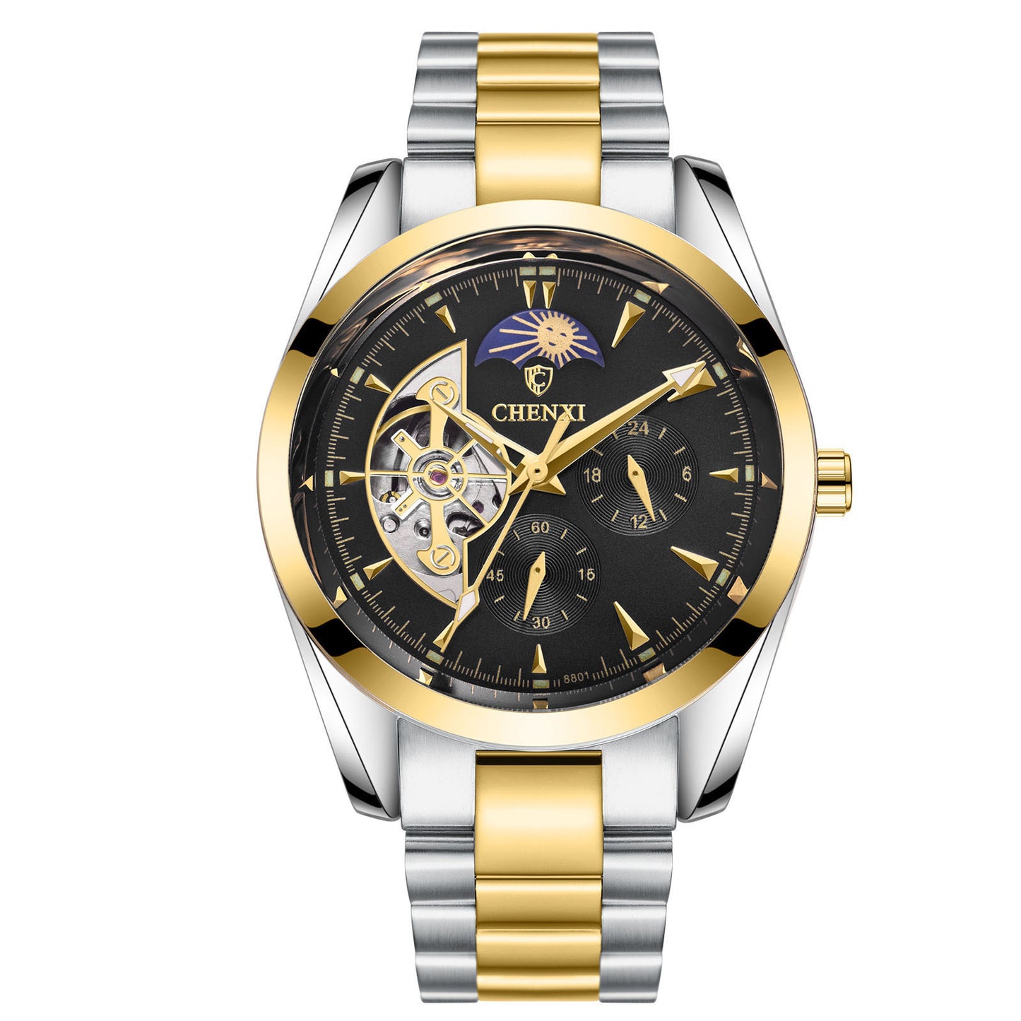 Luxury Men's Quartz Watch – Elegant Stainless Steel Wristwatch, Water Resistant