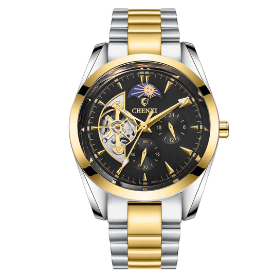 Luxury Men's Quartz Watch – Elegant Stainless Steel Wristwatch, Water Resistant