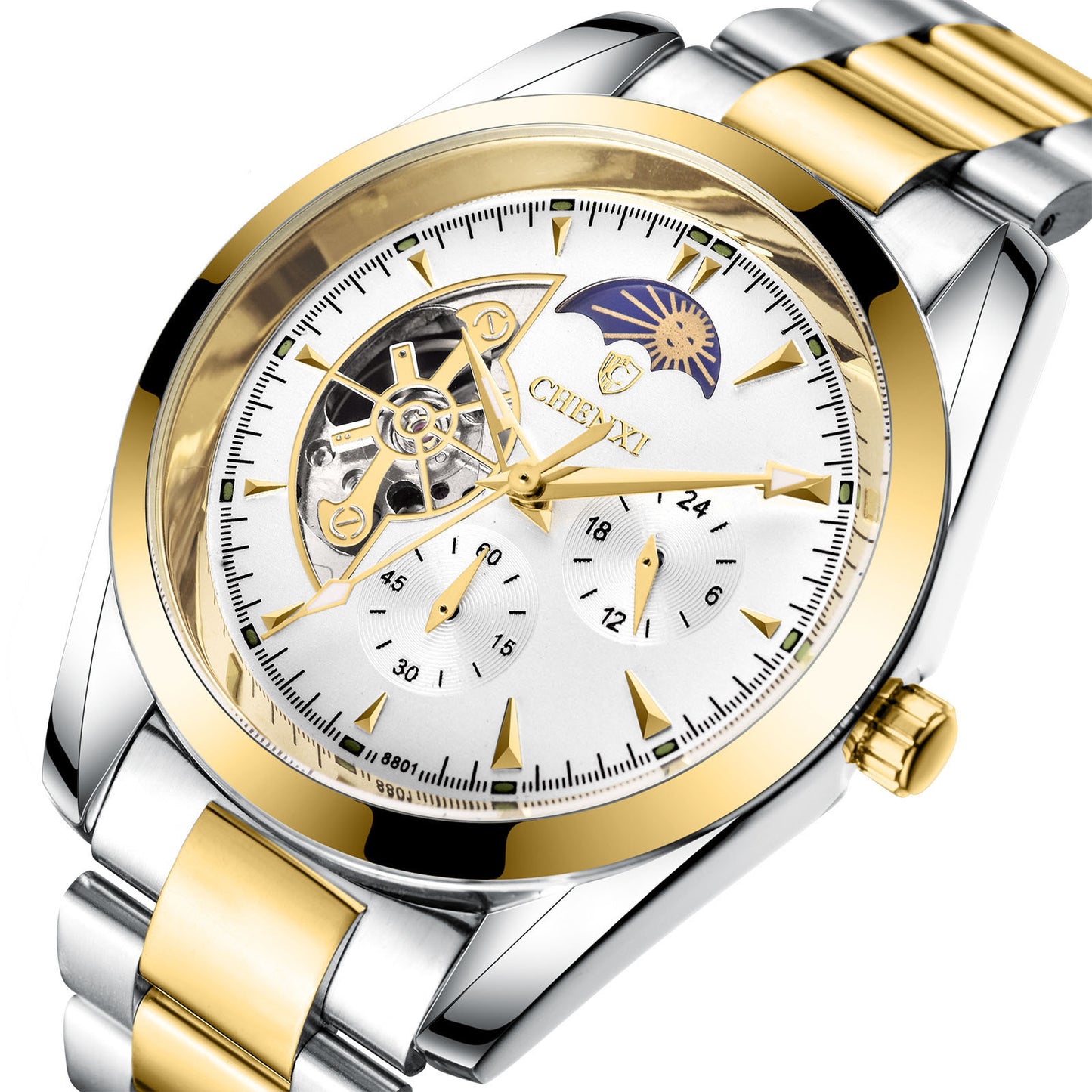 Luxury Men's Quartz Watch – Elegant Stainless Steel Wristwatch, Water Resistant