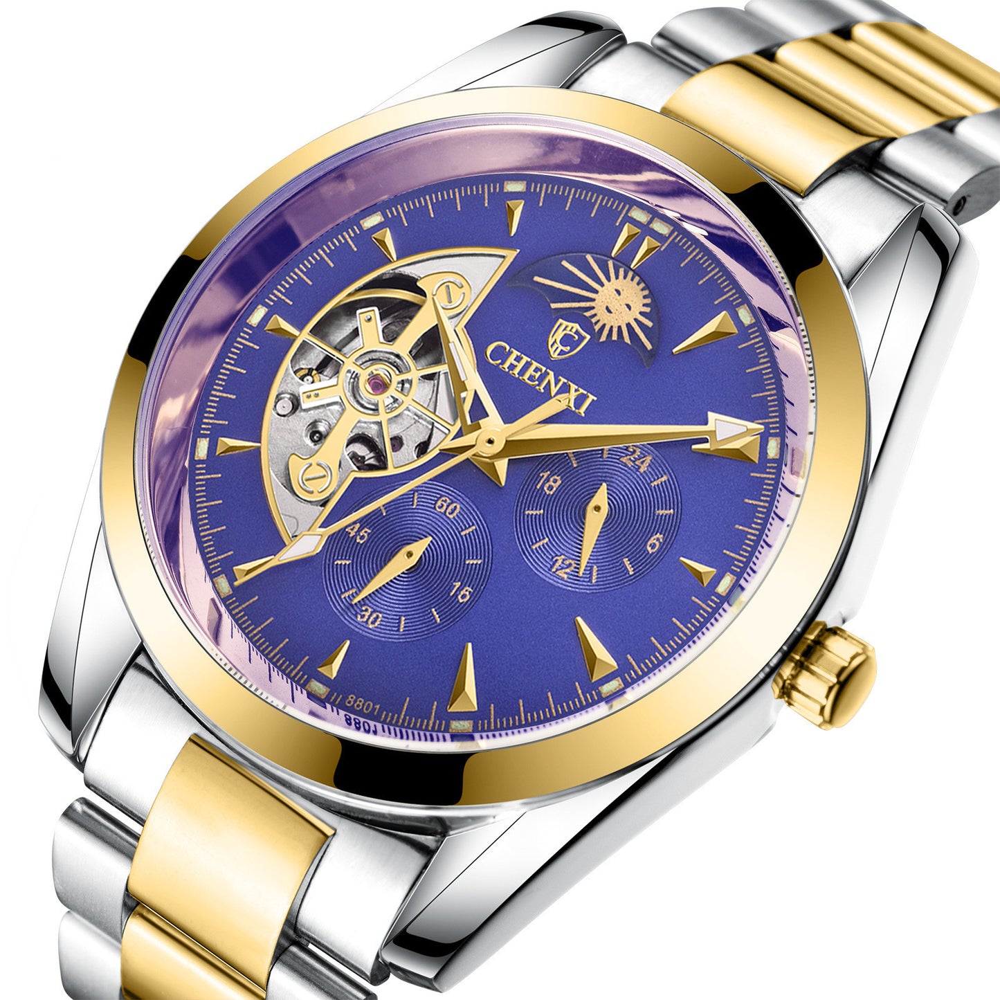 Luxury Men's Quartz Watch – Elegant Stainless Steel Wristwatch, Water Resistant