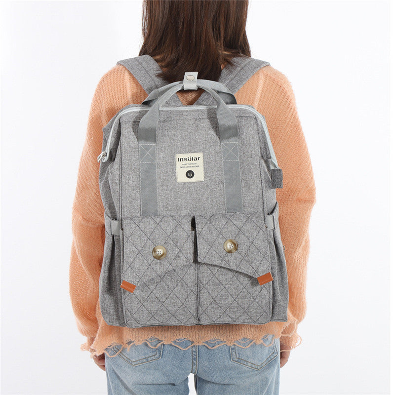 Versatile Mommy Backpack – Spacious 9kg Capacity Diaper Bag