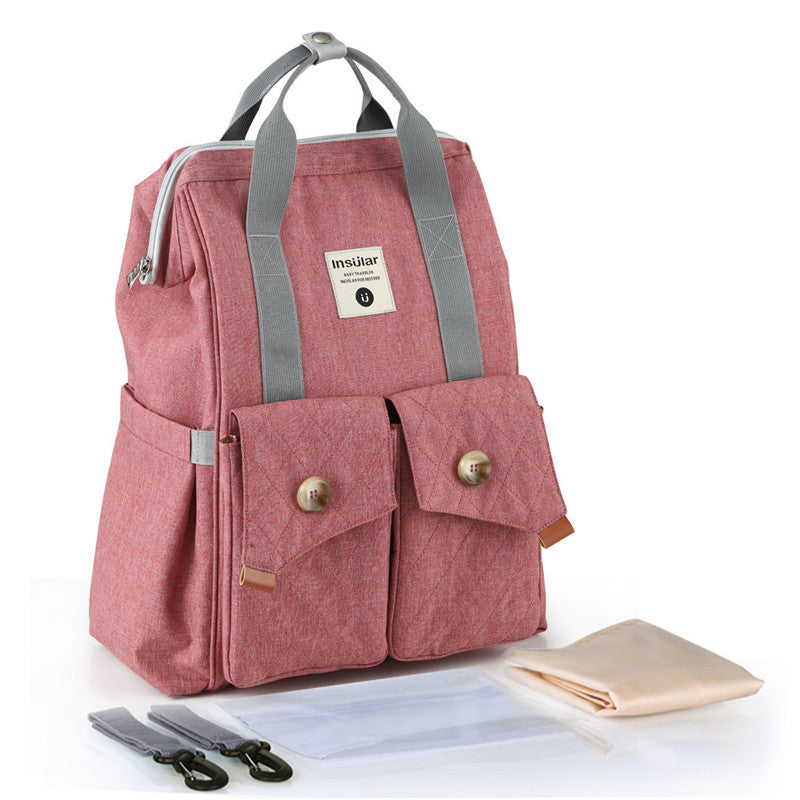 Versatile Mommy Backpack – Spacious 9kg Capacity Diaper Bag