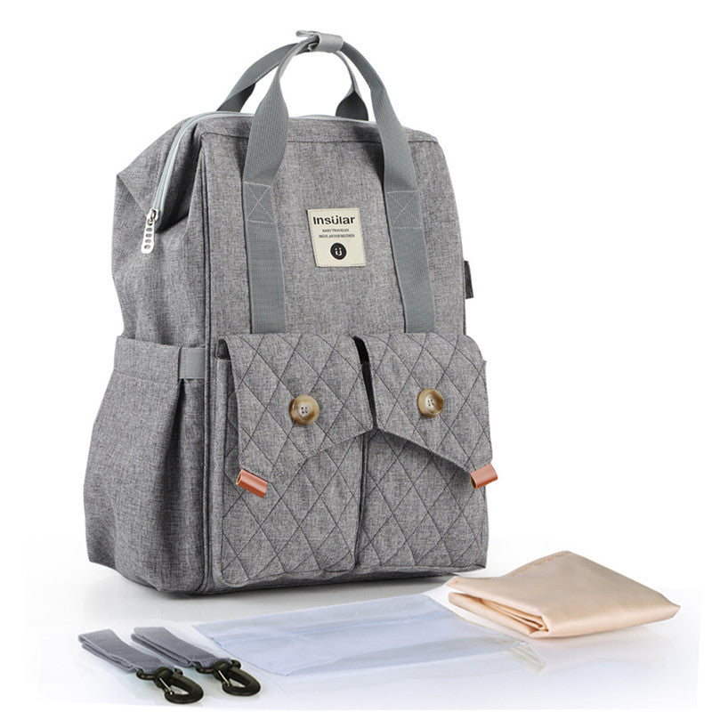 Versatile Mommy Backpack – Spacious 9kg Capacity Diaper Bag