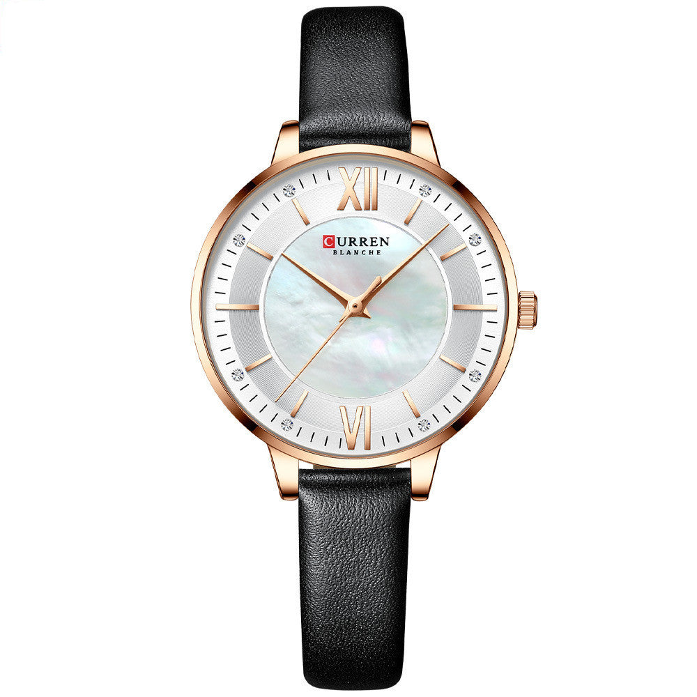 Women’s Fashion Leather Strap Watch – Casual Elegant Ladies Wristwatch