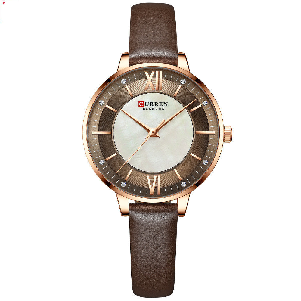 Women’s Fashion Leather Strap Watch – Casual Elegant Ladies Wristwatch