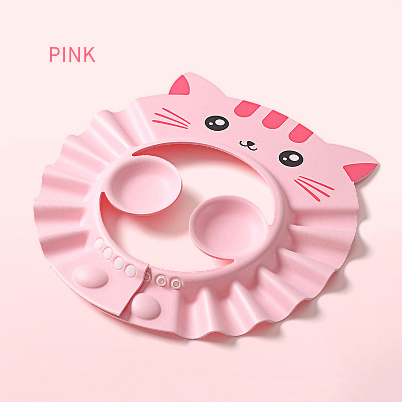 Waterproof Baby Shampoo Cap - Adjustable Ear Protection for Bath Time