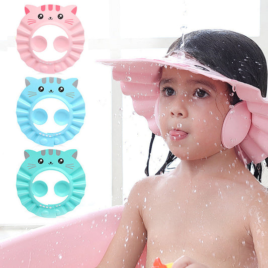 Waterproof Baby Shampoo Cap - Adjustable Ear Protection for Bath Time