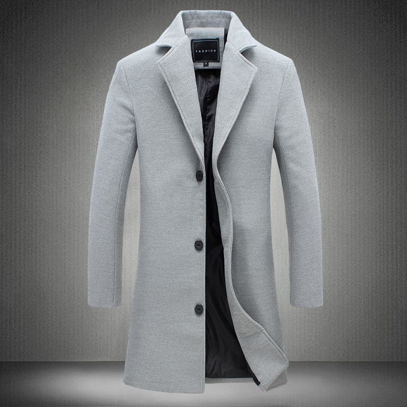 Manteau d'automne et d'hiver long pour homme