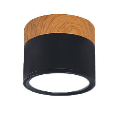 Modern LED spotlight in wood and metal for Outdoors