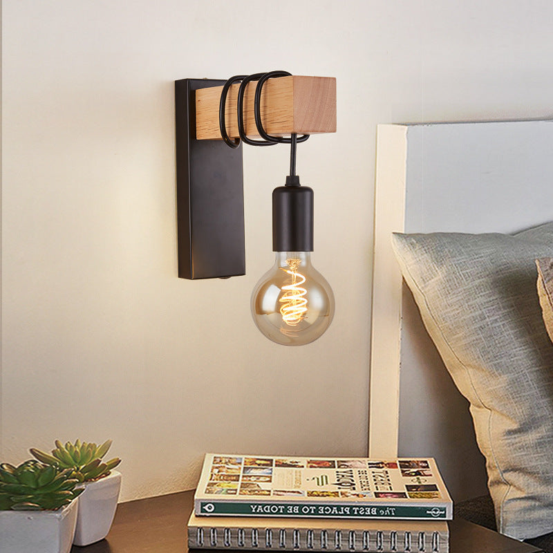 Vintage Industrial Wall Lamp - Adjustable Swing Arm Bedside Sconce