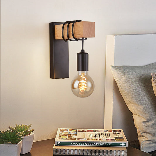 Vintage Industrial Wall Lamp - Adjustable Swing Arm Bedside Sconce