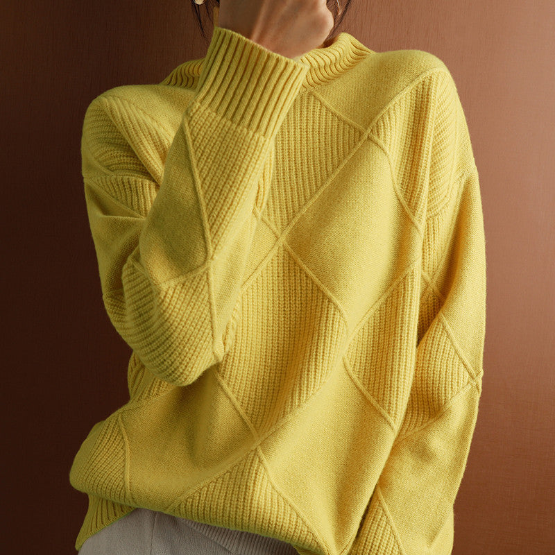 Women's Cashmere Turtleneck Sweater - Ultra Soft & Cozy