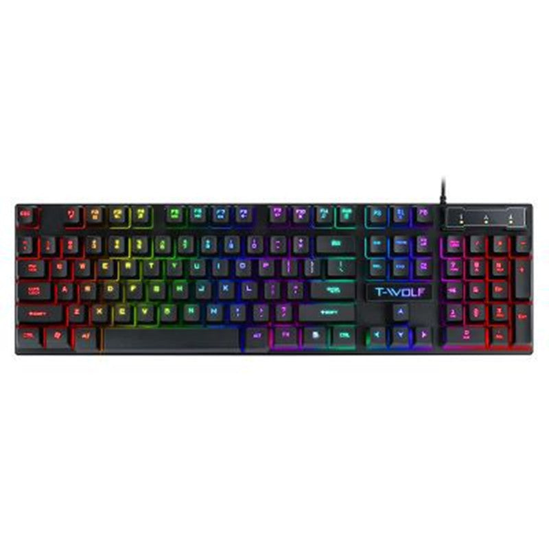 USB Wired Gaming Keyboard – RGB Backlit & Ergonomic Key Layout