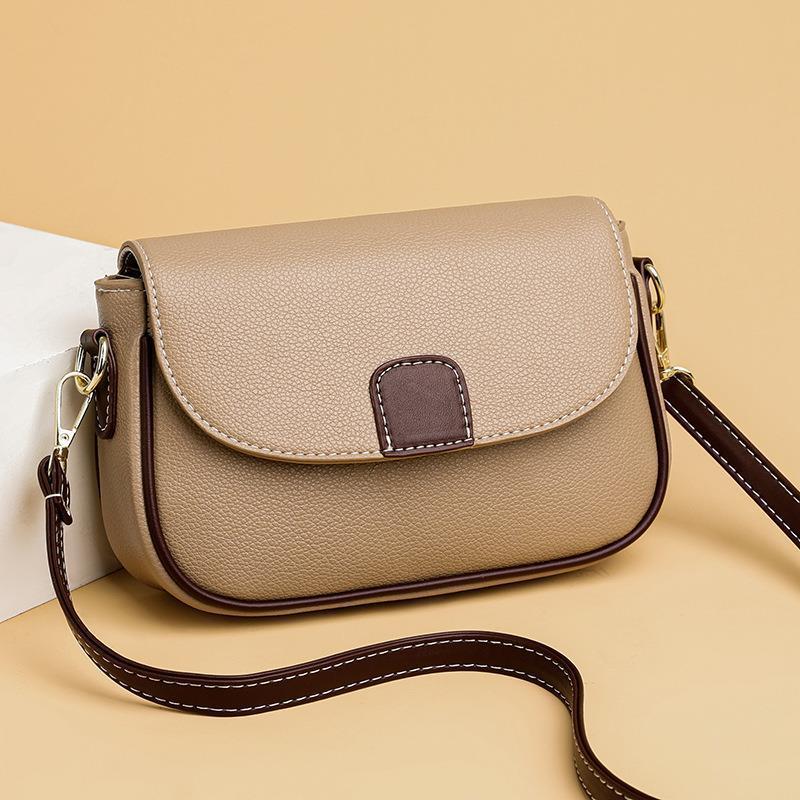Versatile Flap Shoulder Bag – Compact Square Crossbody with Multiple Pockets