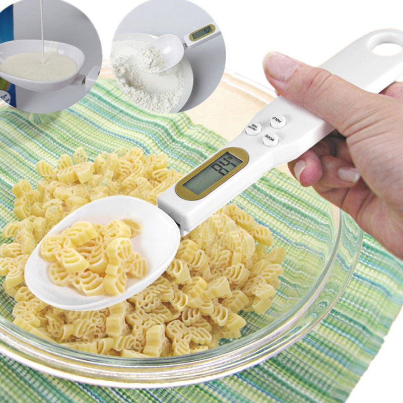 Electronic Food Scale with Measuring Spoon - Grams/Oz for Cooking