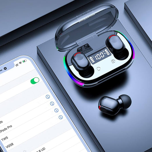 TWS Bluetooth 5.3 Earbuds, Earphones - 5H Playtime, 8mm Speakers, Type-C Charging