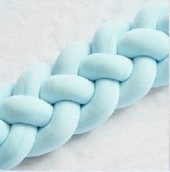 Braided Crib Bumper – Soft Long Pillow Cushion for Baby Protection and Nursery Decor