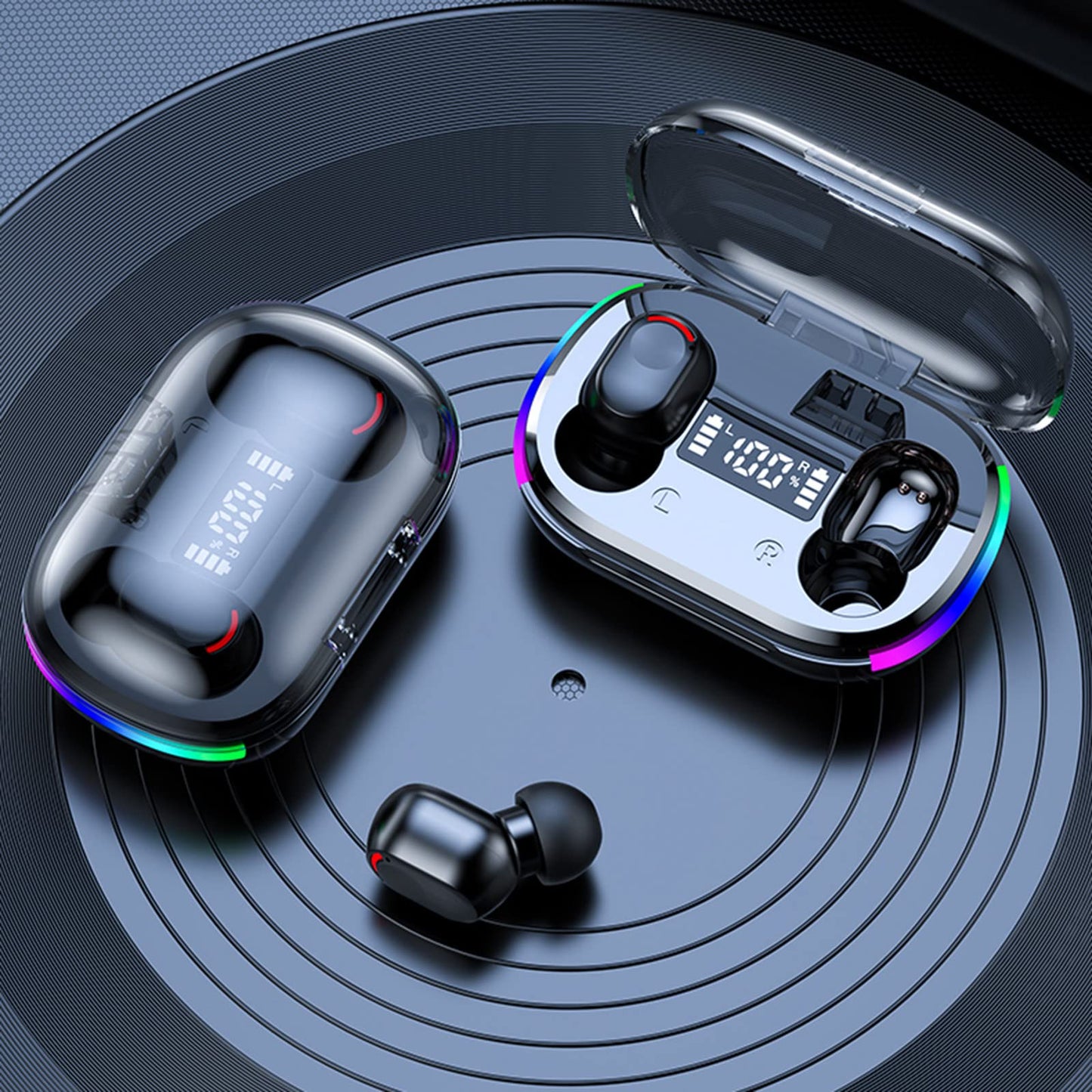 TWS Bluetooth 5.3 Earbuds, Earphones - 5H Playtime, 8mm Speakers, Type-C Charging