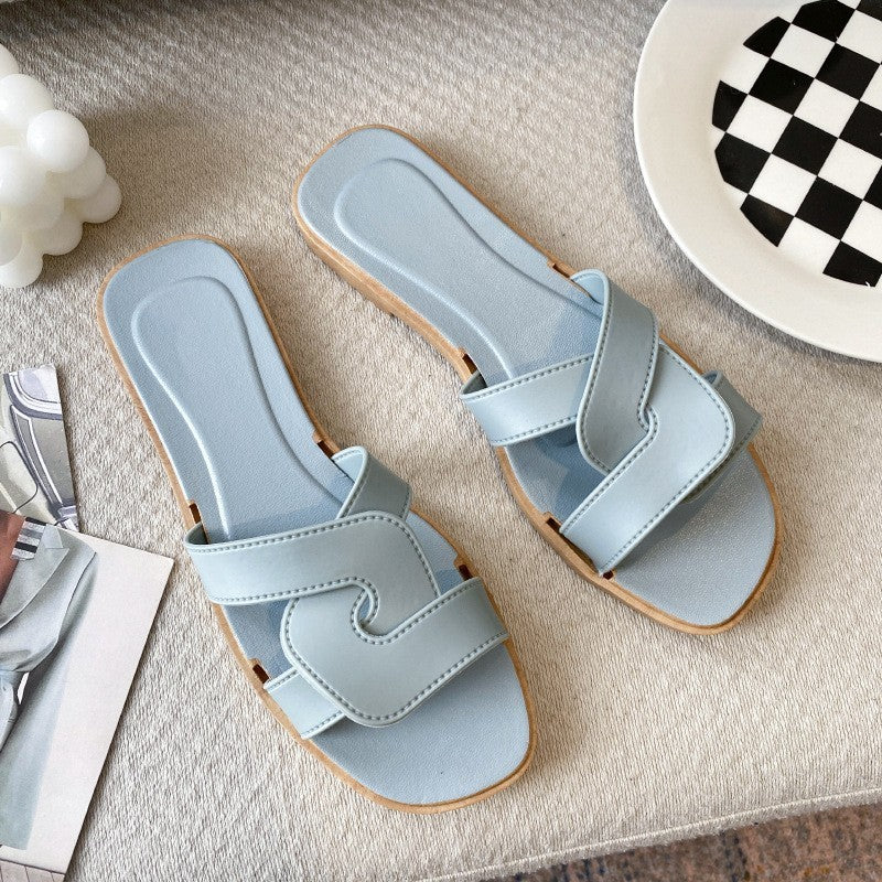 Women's Non-Slip  Sandals - Crisscross Strap Design