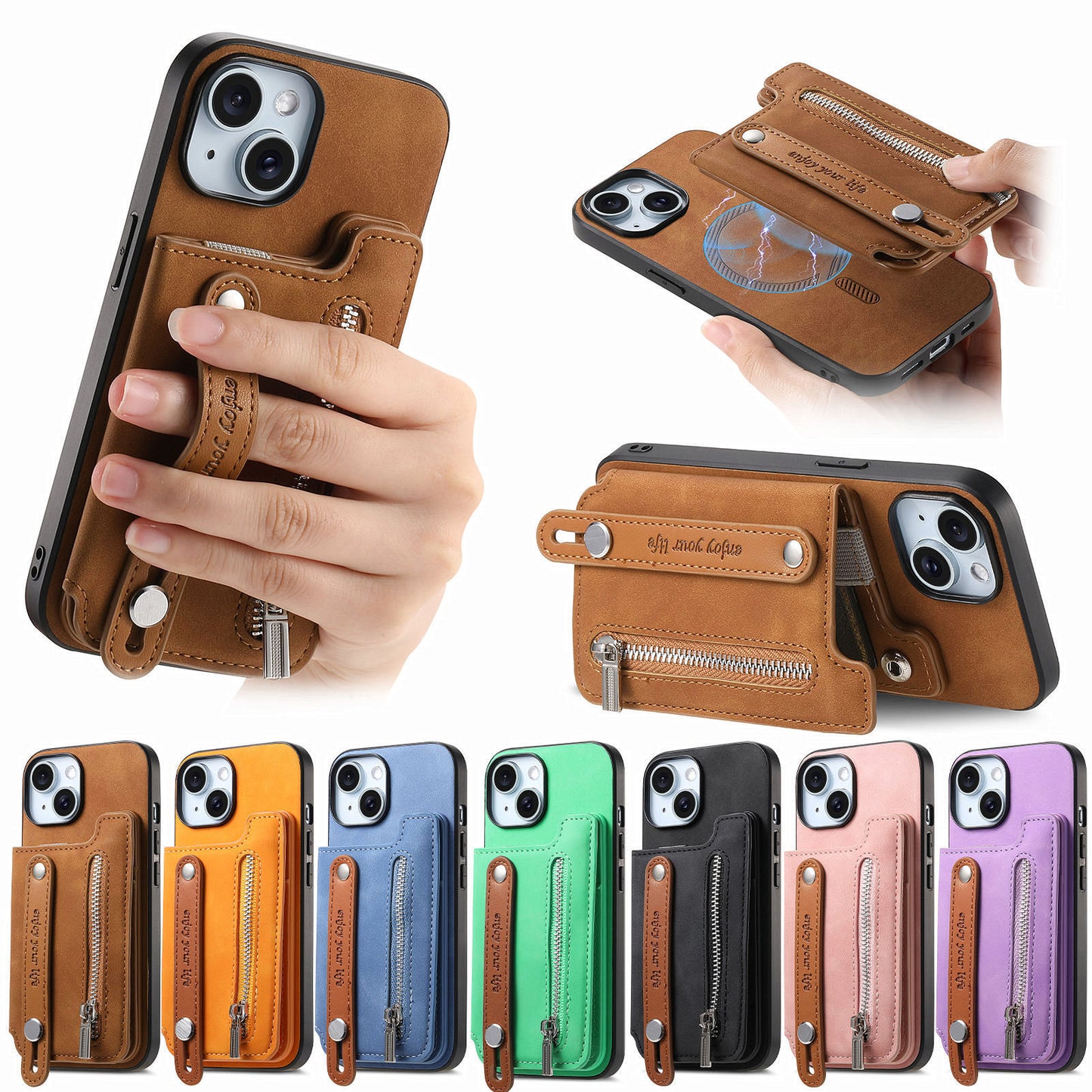 iPhone Case with Flip Card Holder Wallet