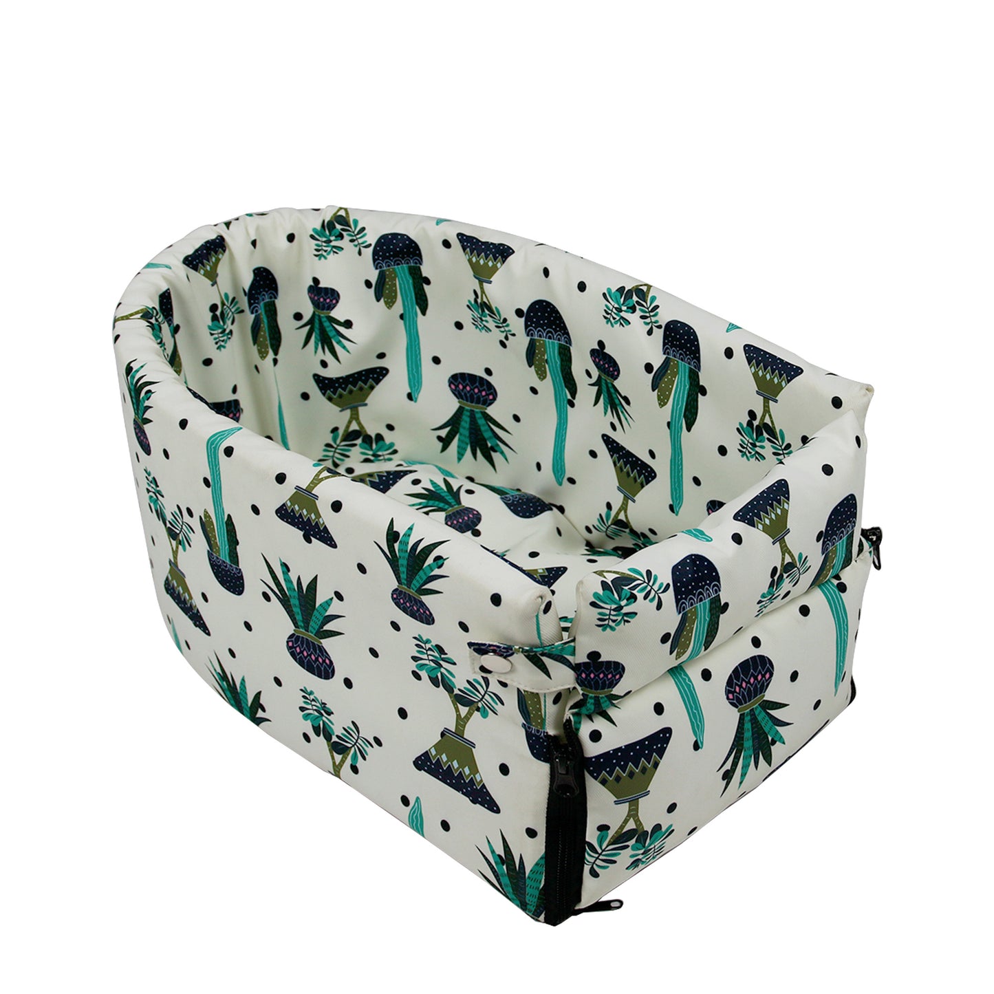 Portable Travel Pet Car Nest – Removable Zipper Design (42x20x25cm)"