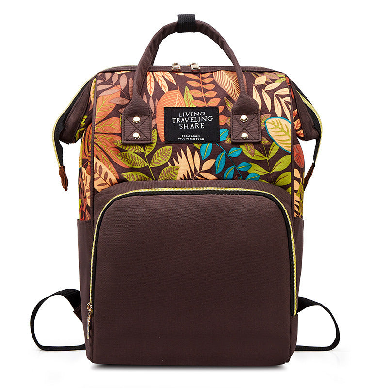 Stylish Mommy Backpack – 35L Spacious Diaper Bag with Zipper Pockets