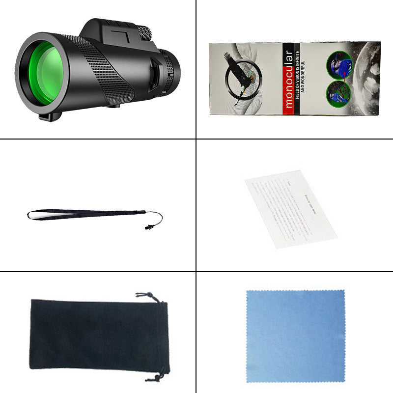 80x100 Monocular Telescope - HD Long Range Scope for Birdwatching & Travel