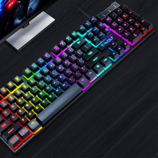 USB Wired Gaming Keyboard – RGB Backlit & Ergonomic Key Layout